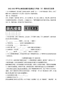 2022-2023学年山西省运城市盐湖区八年级（下）期末语文试卷(含答案解析)