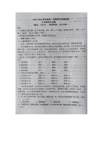 山东省青岛大学附属中学2023-2024学年八年级上学期11月期中语文试题
