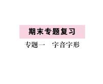 人教版八年级语文上期末专题复习专题1字音字形课时训练ppt