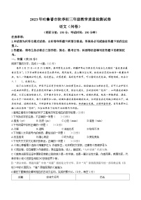 新疆维吾尔自治区吐鲁番市2023-2024学年九年级上学期期中语文试题