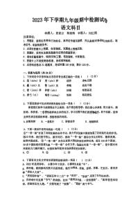 湖南省长沙市雅礼集团2023-2024学年九年级上学期期中考试语文试题