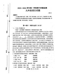 山东省潍坊市2023-2024学年九年级上学期期中考试语文试题