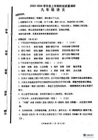 山东省临沂市兰陵县2023-2024学年九年级上学期期中考试语文试题