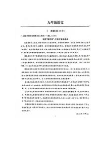 湖北省武汉市江岸区2023-2024学年九年级上学期期中考试语文试题