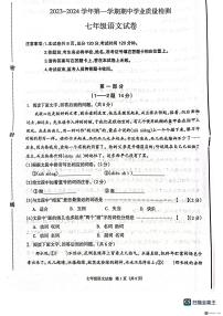 河北省廊坊市安次区2023-2024学年七年级上学期11月期中考试语文试题