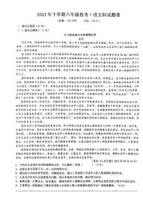 湖南省湘潭市湘潭县湘潭江声实验学校2023-2024学年八年级上学期11月期中考试语文试题