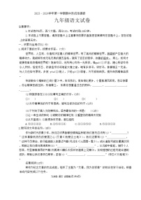 河南省洛阳市洛龙区2023-2024学年九年级上学期11月期中语文试题