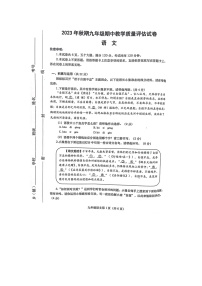 河南省南阳市社旗县2023-2024学年九年级上学期11月期中考试语文试题