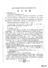 河南省南阳市唐河县2023-2024学年九年级上学期11月期中语文试题