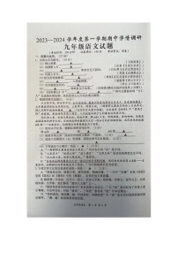 江苏省盐城市滨海县2023-2024学年九年级上学期11月期中语文试题