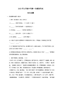2023年安徽省滁州市定远县育才学校中考一模语文试题