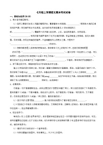 安徽省无为市2023年七年级上学期语文期末考试试卷(附答案)