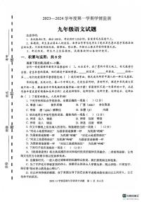山东省济宁市金乡县2023-2024学年九年级上学期学情检测语文试题