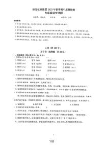 11，四川省成都市棕北中学2023-2024学年九年级上学期11月期中考试语文试题