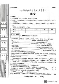 22，陕西省西安市蓝田县2023-2024学年九年级上学期期中学情监测语文试卷
