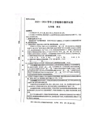 河南省汝阳县2023-2024学年九年级上学期期中学科素养检测语文试题