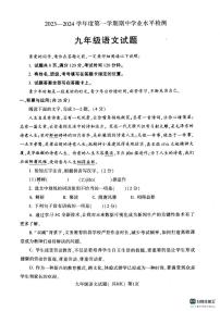 山东省聊城市莘县2023-2024学年九年级上学期11月期中考试语文试题