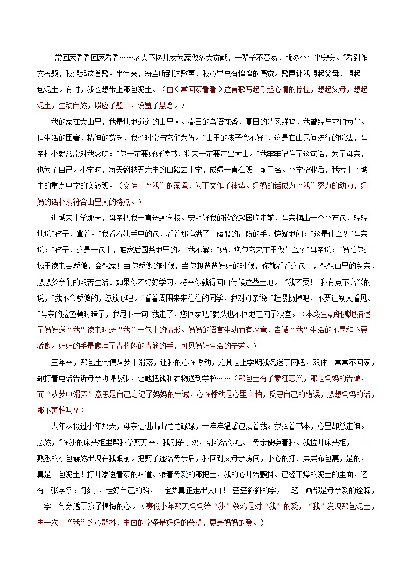 技法29  以小见大法-2023年九年级中考语文作文核心技法精讲(讲义)第3页