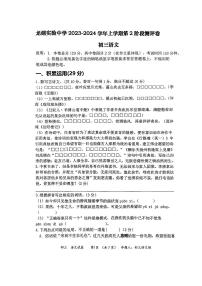 广东省汕头市龙湖实验中学2023-2024学年九年级上学期期中考试语文试题
