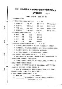 山东省临沂市临沂经济技术开发区2023-2024学年七年级上学期期中考试语文试题