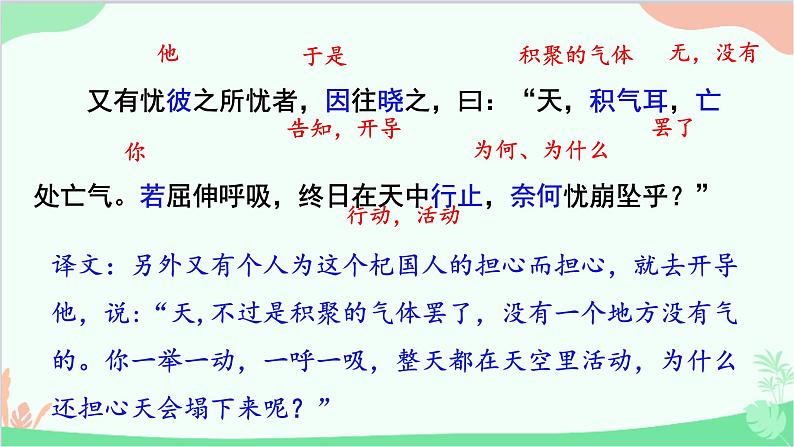 统编版语文七年级上册 22.4 《杞人忧天》课件05