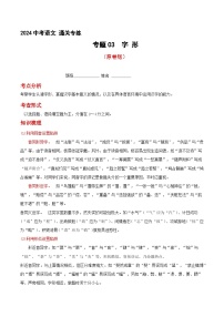 专练03 中考字形（知识手册）（解析版）[部编版]