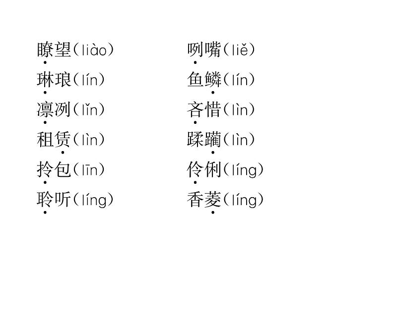 人教版七年级语文下第6单元科幻探险附录  义务教育语文课程常用字表二读背课时训练PPT03