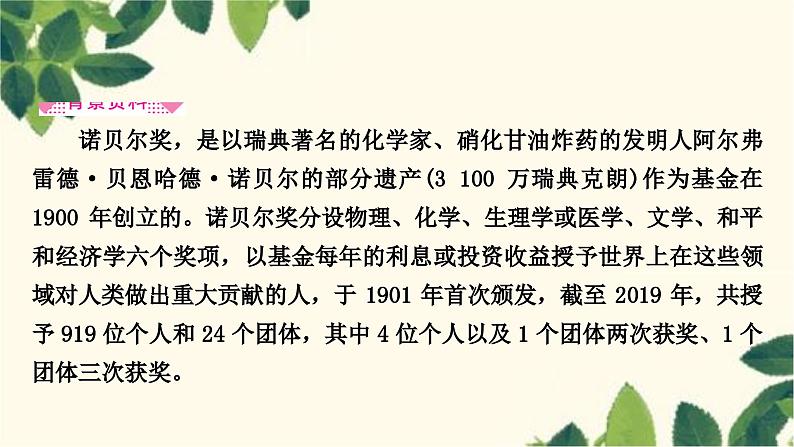 部编版语文八年级上册 2　首届诺贝尔奖颁发 课件第3页