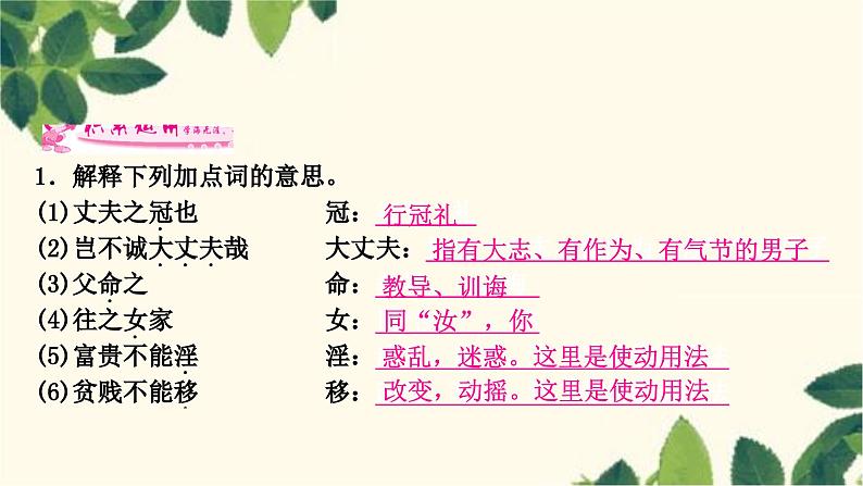 部编版语文八年级上册 第2课时　富贵不能淫 课件08