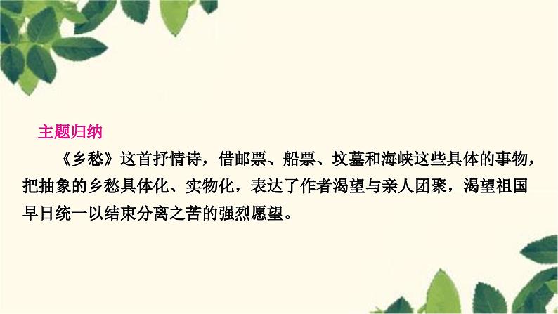 部编版语文九年级上册 4　乡　愁 课件第3页