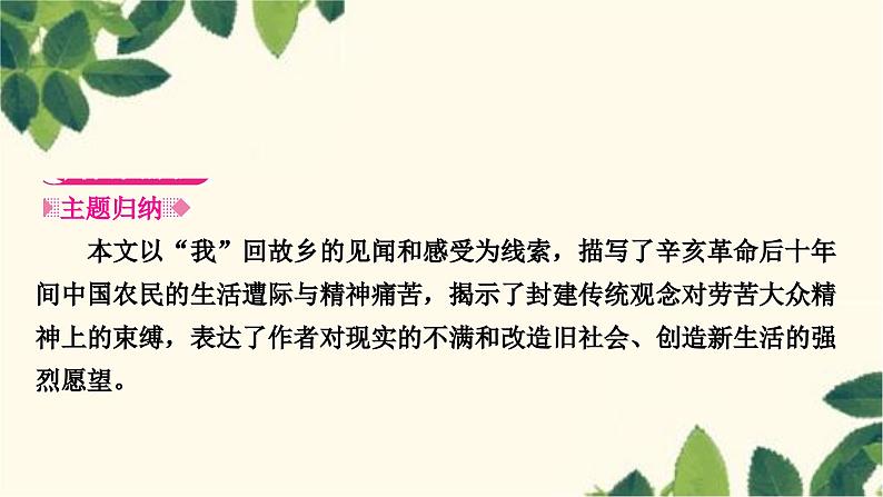 部编版语文九年级上册 15　故　乡 课件02