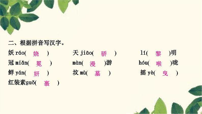 部编版语文九年级上册 1.期末复习专题一 字音与字形 课件03
