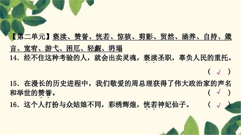 部编版语文九年级上册 2.期末复习专题二 词语的理解于运用 课件05