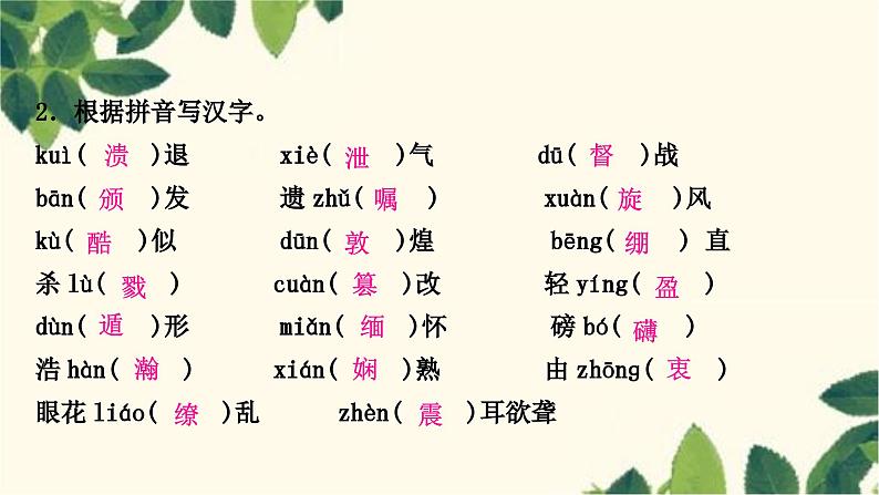 部编版语文八年级上册 1.期末复习专题一　字音、字形课件PPT04