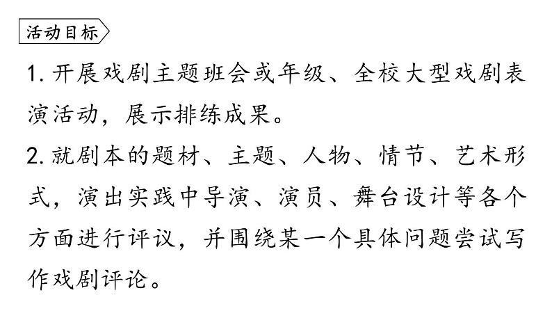 统编版九年级语文下册-第五单元 任务三：演出与评议（精品课件）第3页