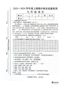 河南省漯河市郾城区2023-2024学年七年级上学期11月期中考试语文试题