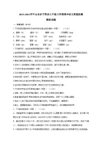 2023-2024学年山东省宁津县九年级上学期期中语文质量检测模拟试题（含解析）