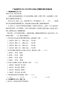 广东省深圳市2022-2023学年九年级上学期语文期中仿真试卷