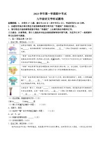 浙江省丽水市龙泉市2023-2024学年九年级上学期期中语文试题（含答案）
