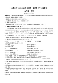 贵州省六盘水市2023-2024学年九年级上学期期中语文试题（含答案）