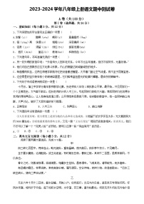 四川省成都市蒲江县重点中学2023-2024学年八年级上学期期中考试语文试题（含答案）