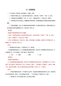 03《艾青诗选》－2023-2024学年九年级语文上册知识（考点）梳理与能力训练