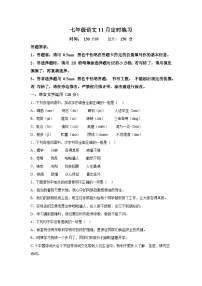 四川省眉山市仁寿县2023-2024学年七年级上学期期中语文试题（含解析）