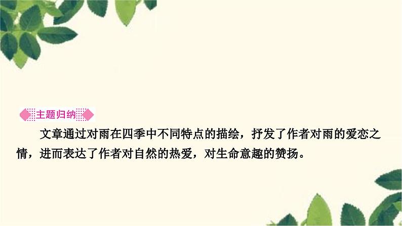部编版语文七年级上册 3 雨的四季 课件第2页