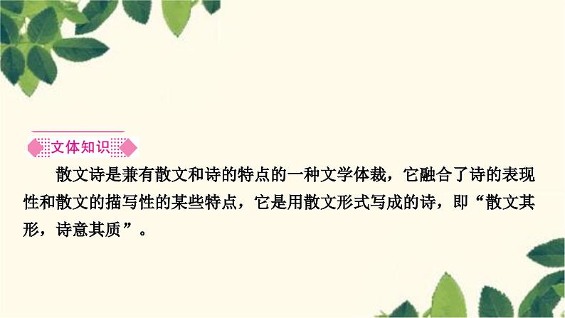 部编版语文七年级上册 7 散文诗二首 课件02