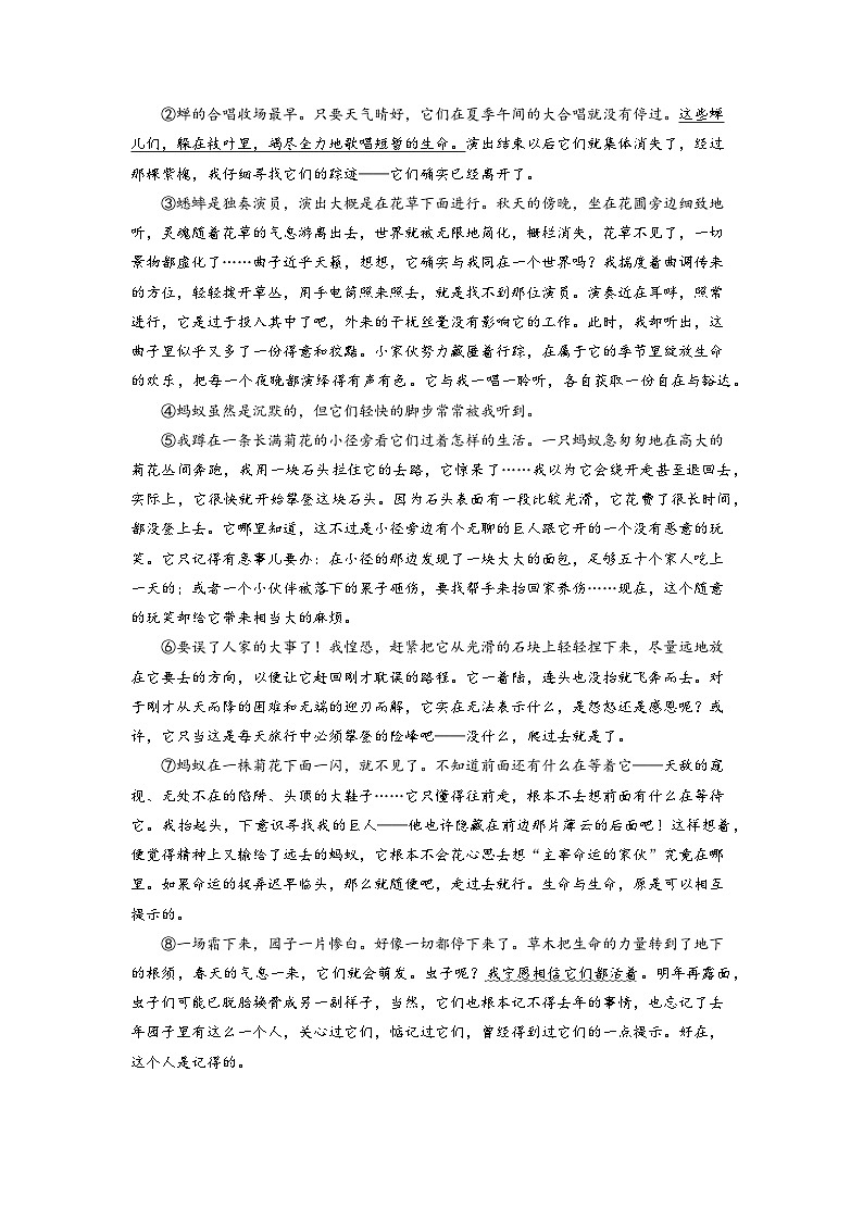 第17讲 记叙文6-2023-2024学年八年级语文上册专题复习讲义（统编版）03