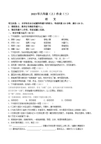 湖南省娄底市双峰县2023-2024学年八年级上学期期中语文试题