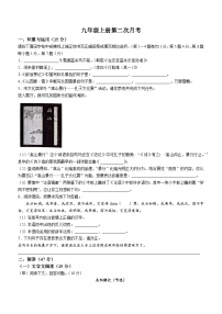 吉林省松原市乾安县城镇2023-2024学年九年级上学期第二次月考语文试题