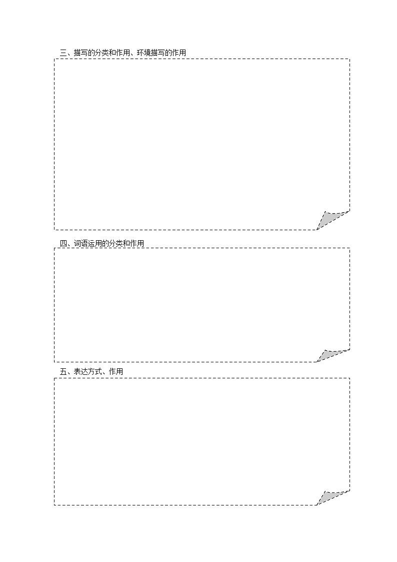 第8讲 记叙文2——赏析、环境、表达方式 -2023-2024学年九年级语文上学期专题复习讲义（统编版）02