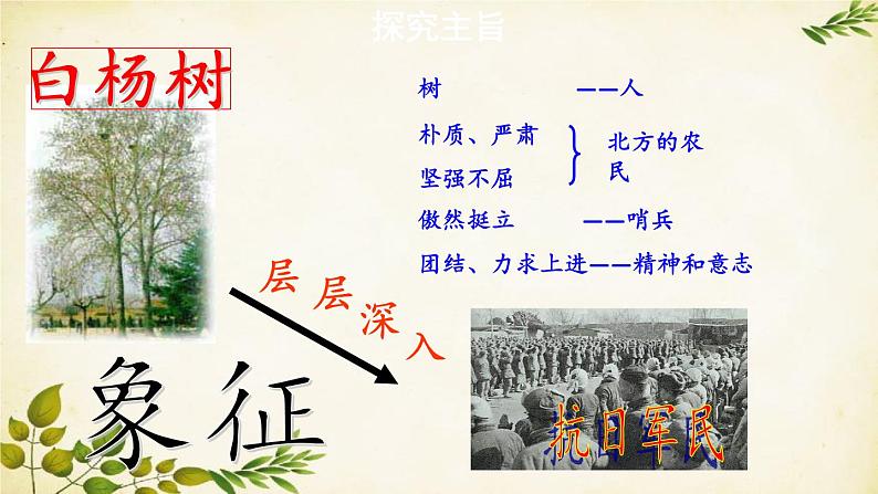统编版语文八年级上册 15 白杨礼赞【第二课时】课件第8页